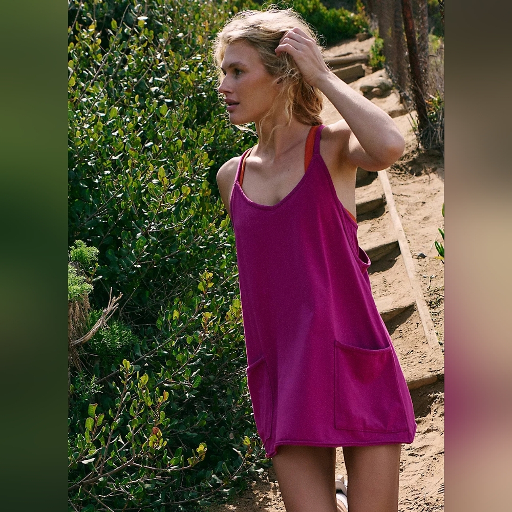FP Movement Hot Shot Mini Dress Berry Blitz Mulberry Pink Purple S Free People